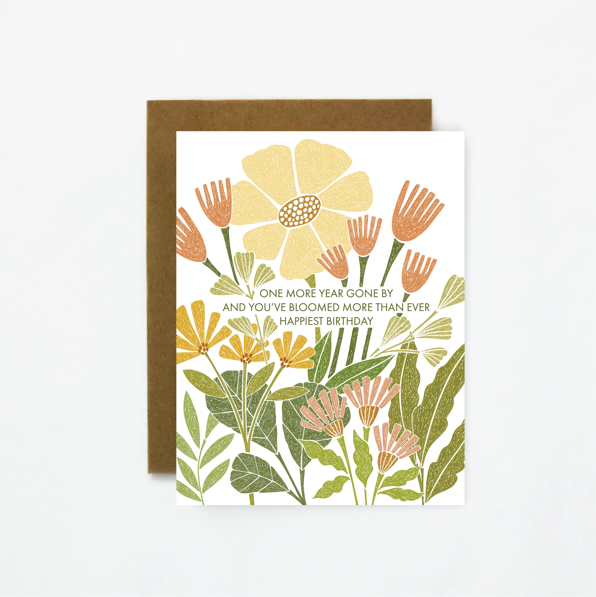 Quiet Lines Birthday Card You've Bloomed